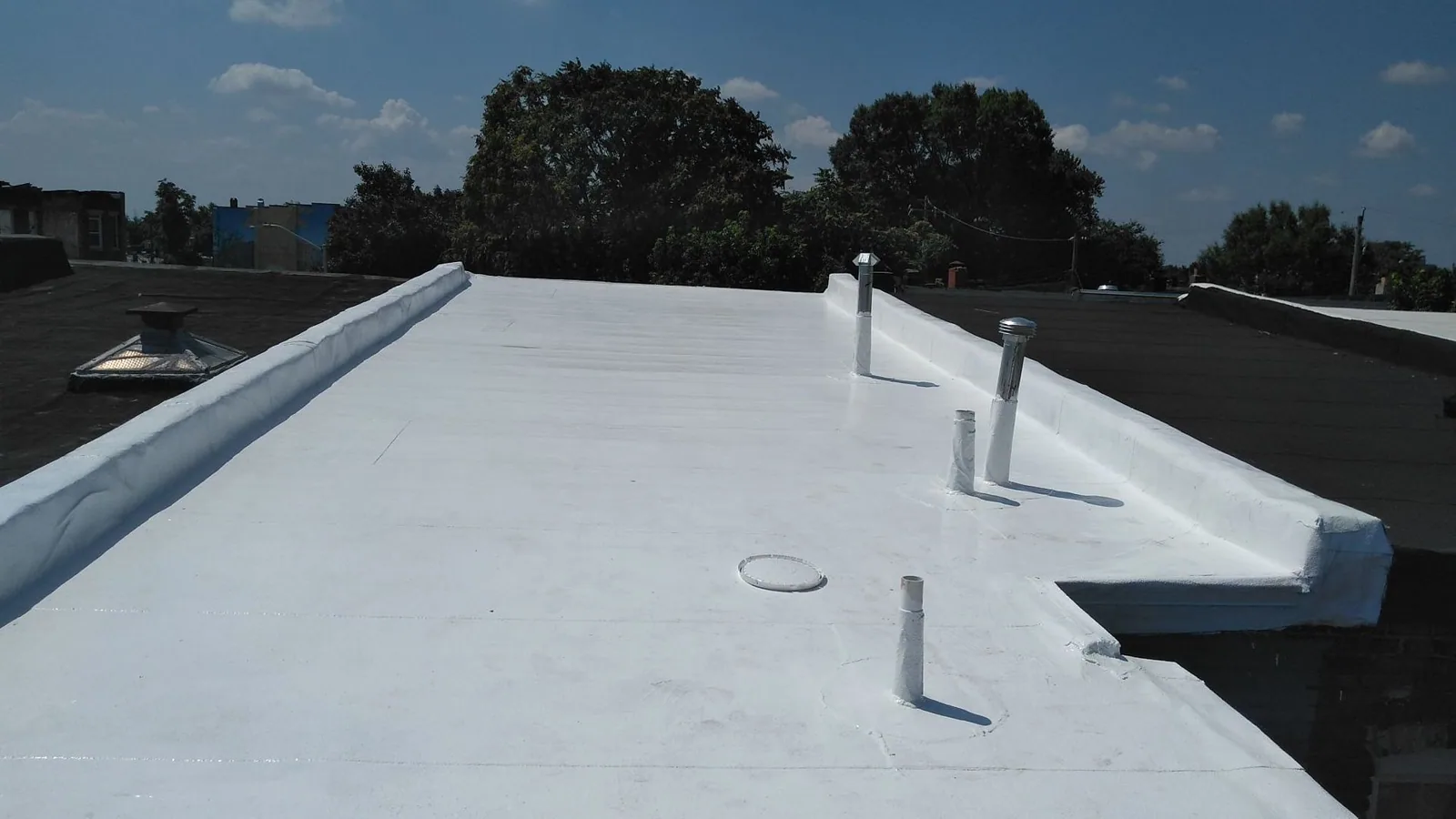 Commercial roof coating